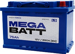 АКБ MEGABATT 6ст-75 (о.п.) 650А 278*175*190 (MF57412)