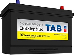 АКБ TAB EFB Stop & Go Asia 6ст-105 (о.п.) 900А 306*173*225 (60518 EFB)