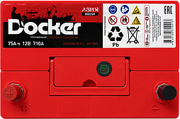 АКБ DOCKER Asia 6ст-75 (п.п.) 710А 260*175*225