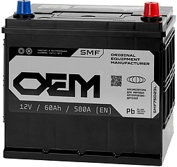 АКБ OEM Asia 6ст-60 (о.п.) 580А 230*172*225 (SMF75D23L)