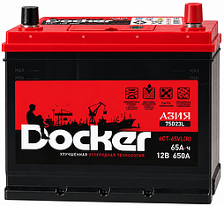 АКБ DOCKER Asia 6ст-65 (о.п.) 650А 232*175*225