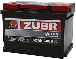 АКБ ZUBR Ultra 6ст-62 (о.п.) 600А 242*175*175 (ZU620) низк.