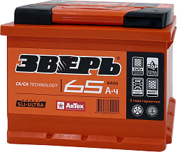 АКБ ЗВЕРЬ 6ст-65 (о.п.) 640А 242*175*190