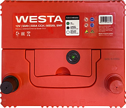 АКБ WESTA Asia 6ст-50 (о.п.) 500А 200*175*220 (50D20L SMF)