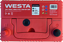АКБ WESTA Asia 6ст-45 (п.п.) 400А 187*127*220 (50B19R SMF) тонк. кл.