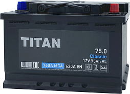 АКБ TITAN Classic 6ст-75 (о.п.) 620А 278*175*190