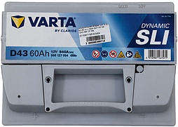 АКБ VARTA Dynamic SLI 6ст-60 (п.п.) 540А 242*175*190 (D43) 560 127 054