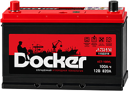 АКБ DOCKER Asia 6ст-100 (п.п.) 820А 306*175*225